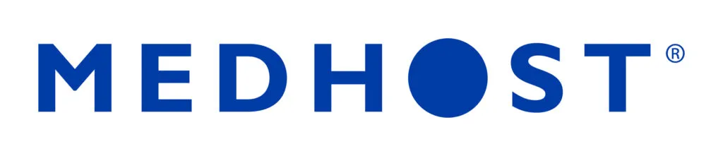 Official MEDHOST logo in blue text, highlighting Central Health Solutions' integration with enterprise EHR and healthcare IT solutions for community hospitals