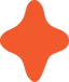 Decorative orange four-point sparkle icon used as a brand accent for Central Health Solutions