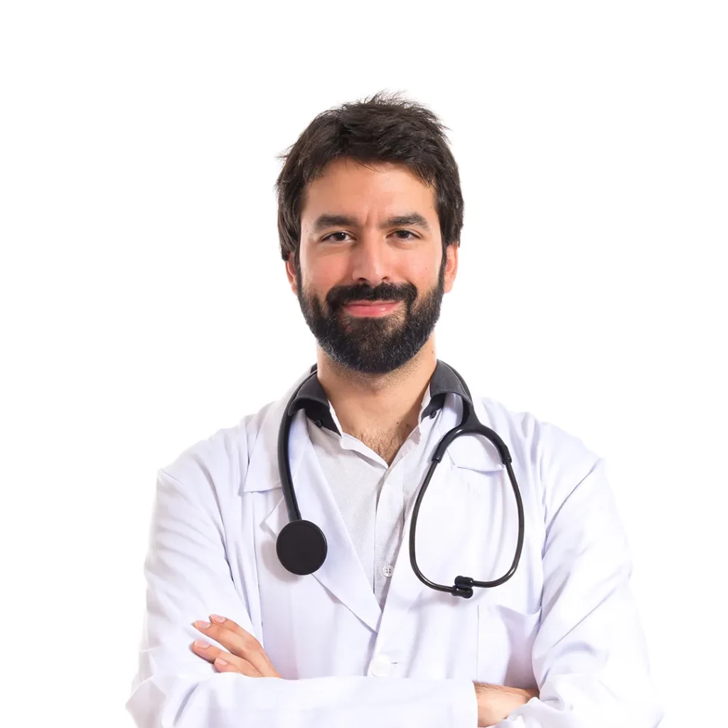 Profile photo of a young man wearing glasses and a red shirt, representing a satisfied client of Central Health Solutions.